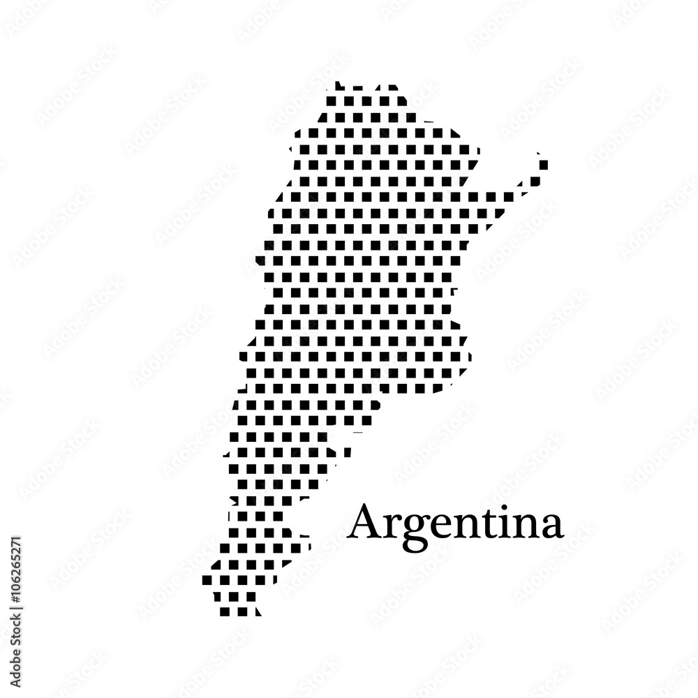 map of Argentina,dot