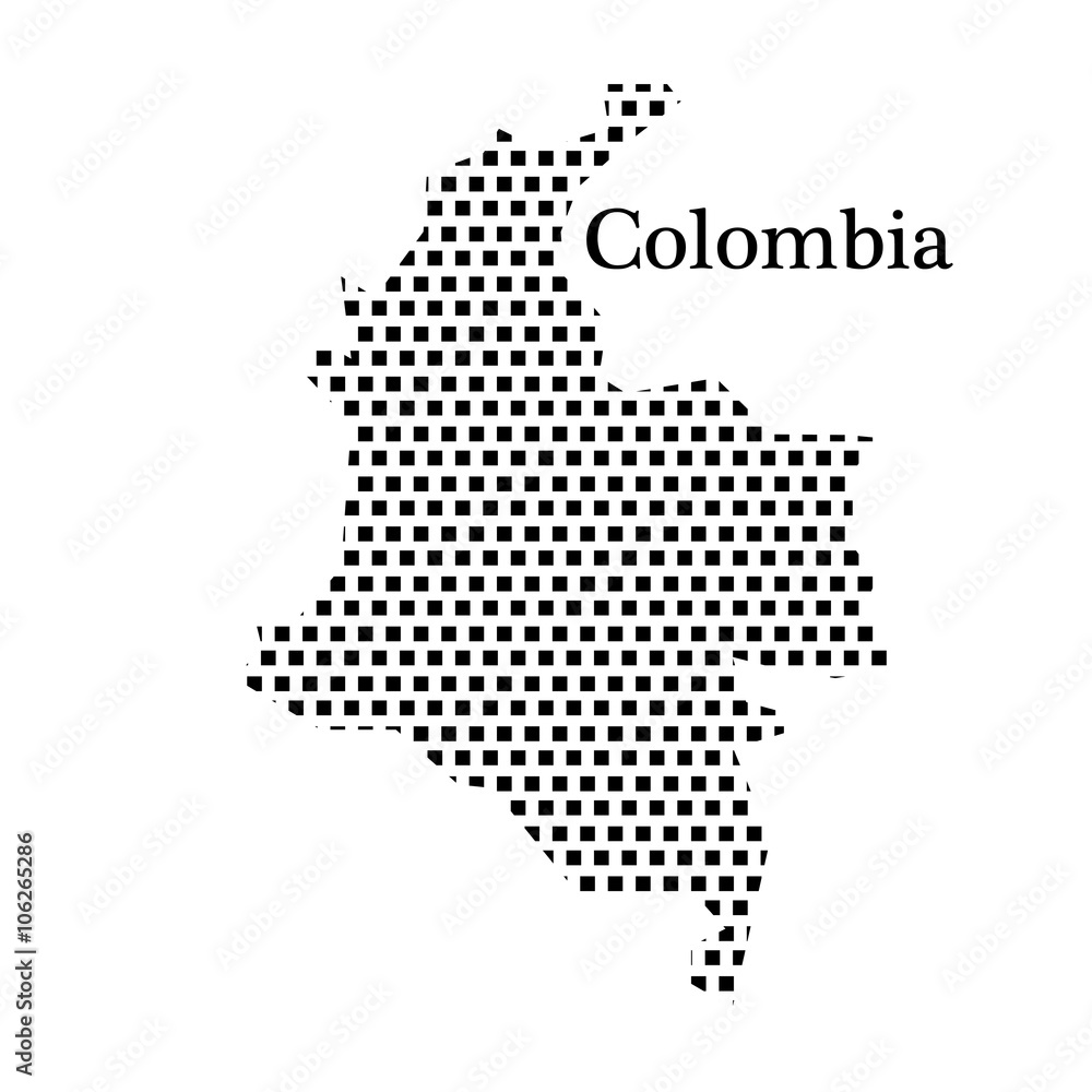 map of Colombia,dot