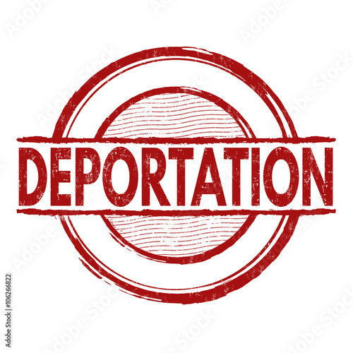 Deportation grunge stamp
