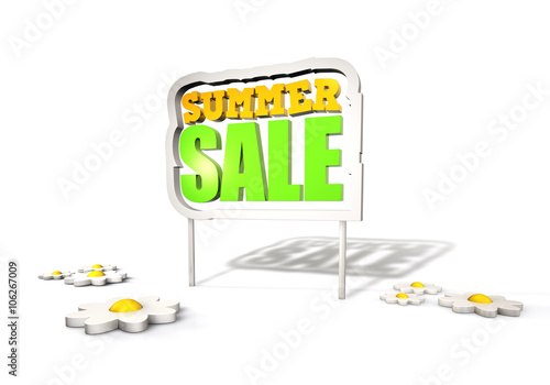 Summer Sale - Display Blumen 3D photo