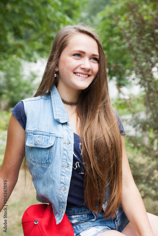 Portrait of a smiling teen girl