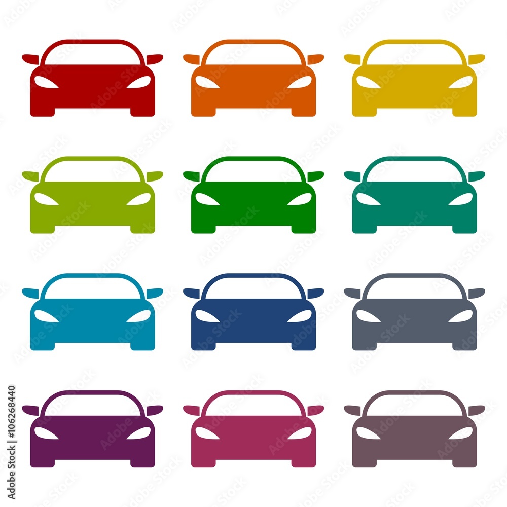 Car icons set 