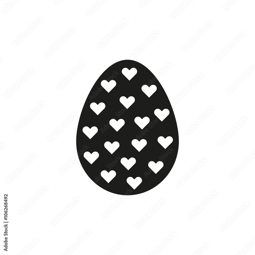 The egg icon. Easter symbol The egg icon. Easter symbol