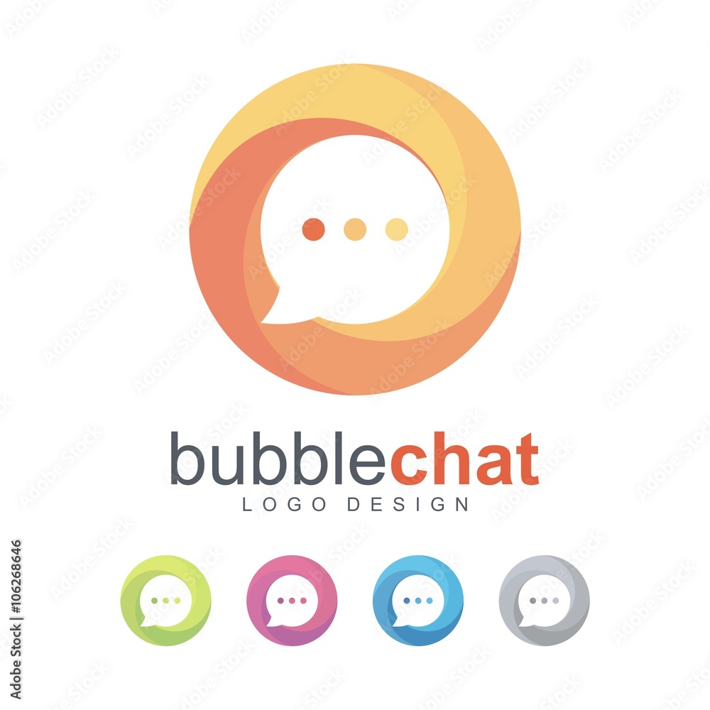 Fototapeta premium Abstract Bubble Chat Logo Vector