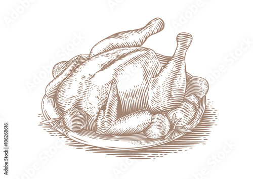 Baked chicken with vegetables