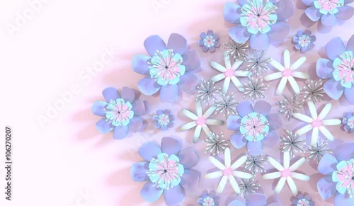 Fototapeta kolorowy kwiat 3d