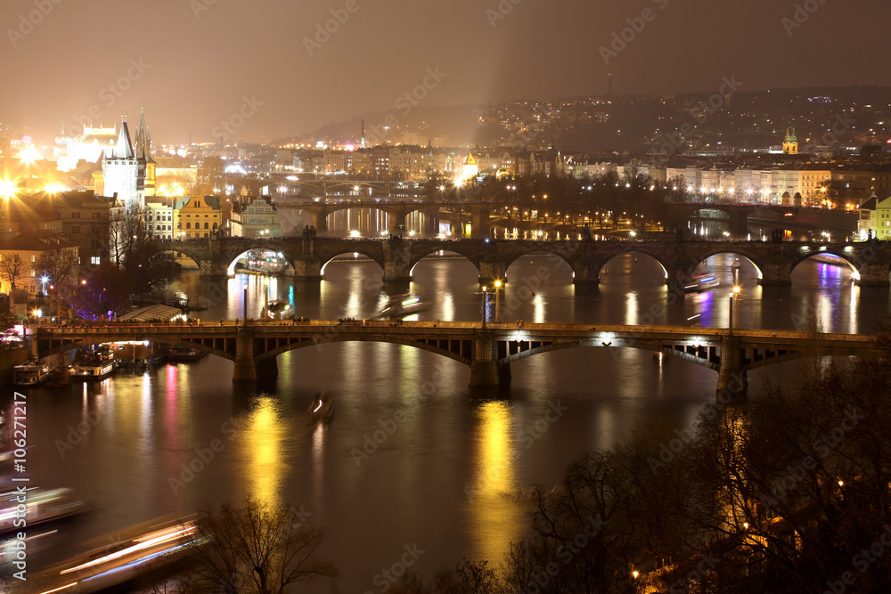 Fototapeta premium night prague