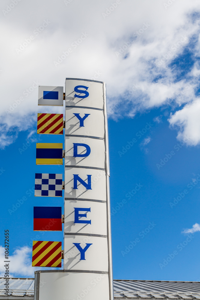 Welcome Sign for Sydndy Nova Scotia Welcome Sign for Sydndy Nova Scotia