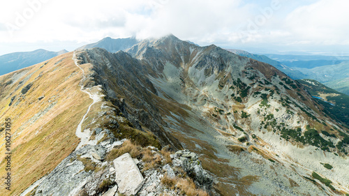 View of Tatra Mountains in Slovakia photo