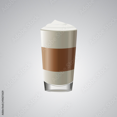 latte macchiato coffee vector