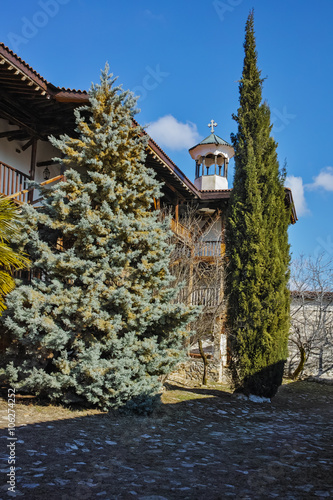 Old Buildings in Rozhen Monastery Nativity of the Mother of God, Blagoevgrad region, Bulgaria photo