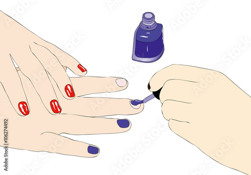 Proof of nail polish in a beauty salon