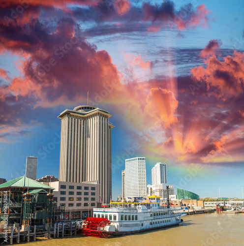 Steamboat on Mississippi river, New Orleans photo