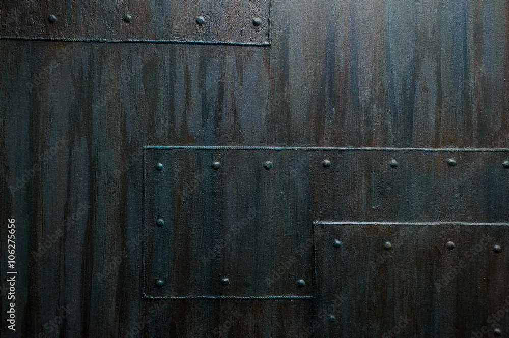 Metal background with seams horizontal texture Metal background with seams horizontal texture