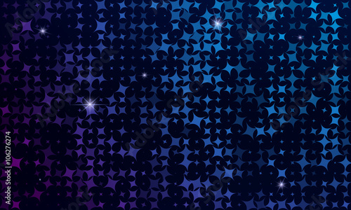 Abstract background is from a multi-colored squares and stars.Ve