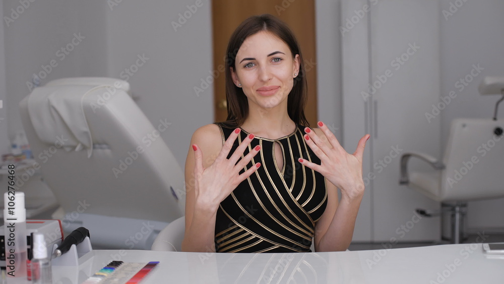 Portrait of an attractive girl. Beauty Parlour. Portrait of an attractive girl. Beauty Parlour.