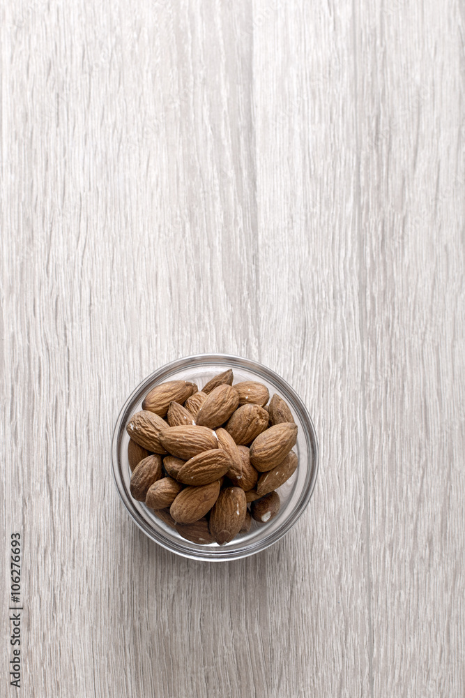 Bowl with almonds Bowl with almonds