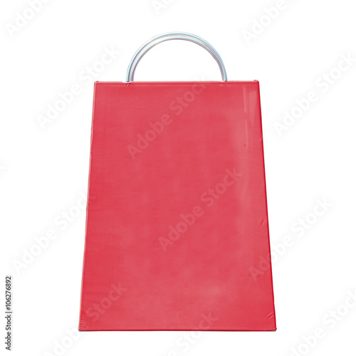 red bag made with metal structure