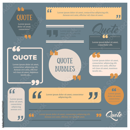 Set of quote bubbles