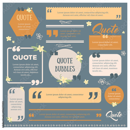 Set of quote bubbles