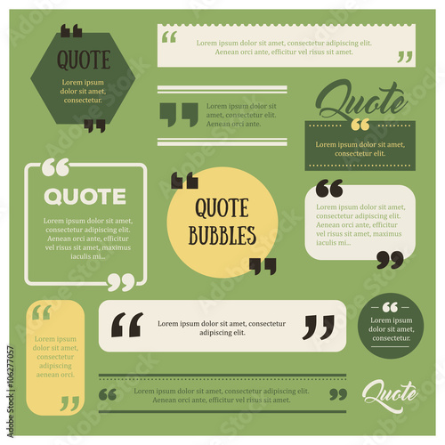 Set of quote bubbles