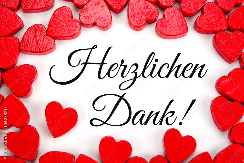 Ich Bedanke Mich Recht Herzlich Herzlichen Dank Stock-Foto | Adobe Stock