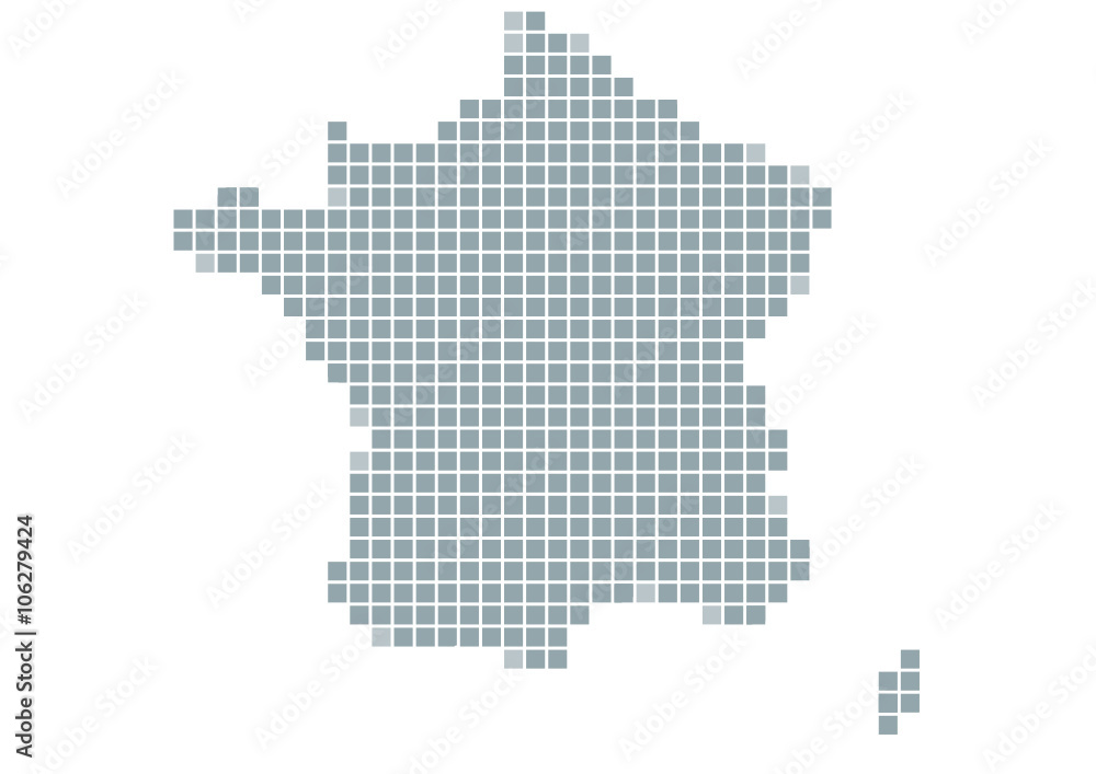 Carte de France pixel