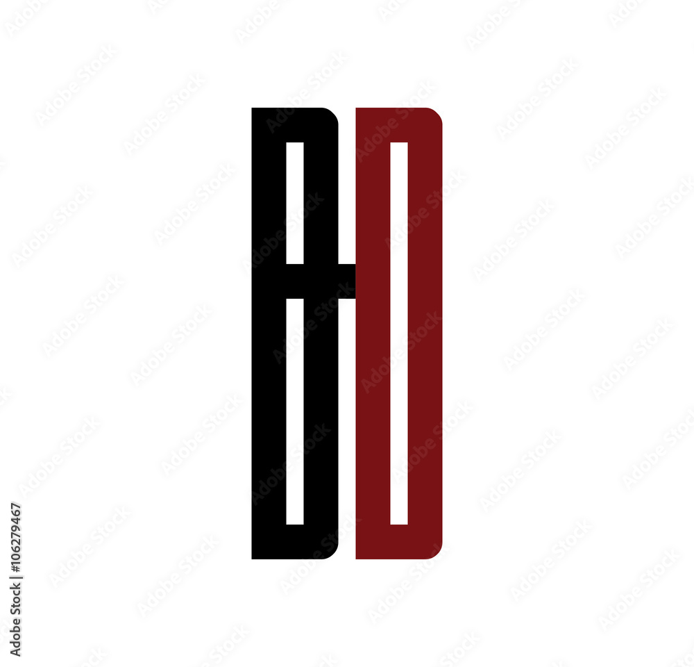 BD initial logo red and black BD initial logo red and black