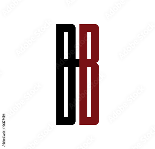BB initial logo red and black