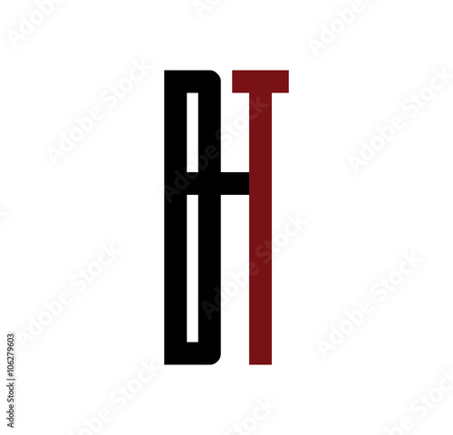 BT initial logo red and black