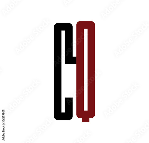 CQ initial logo red and black