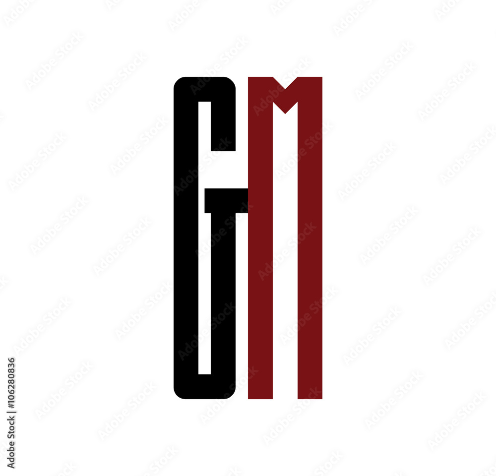 GM initial logo red and black GM initial logo red and black