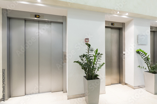 Elevators in hotel lobby © rilueda