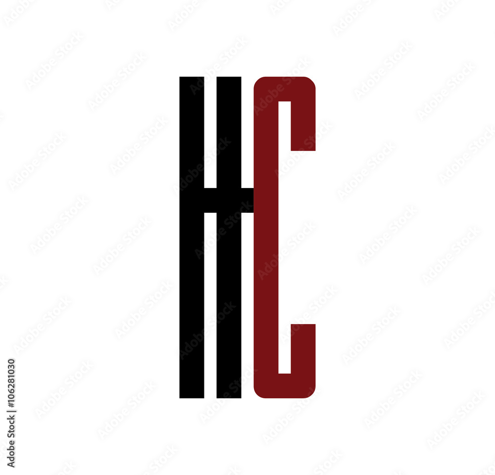 HC initial logo red and black HC initial logo red and black
