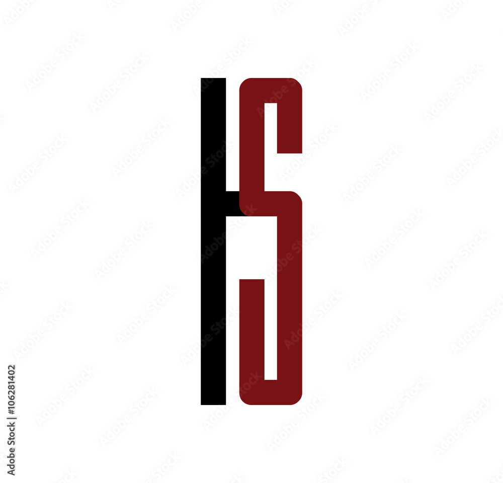 IS initial logo red and black IS initial logo red and black