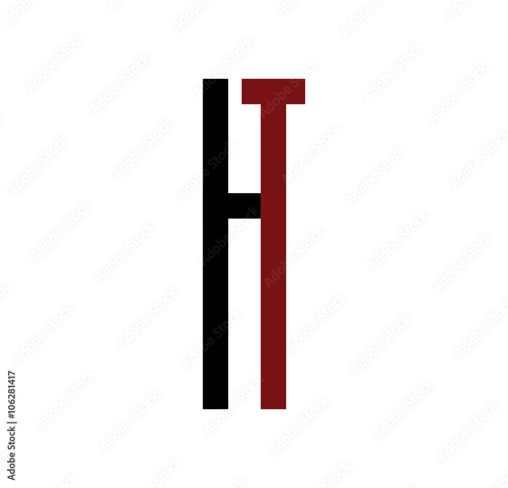 IT initial logo red and black IT initial logo red and black