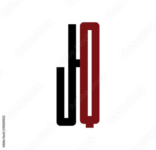 JQ initial logo red and black