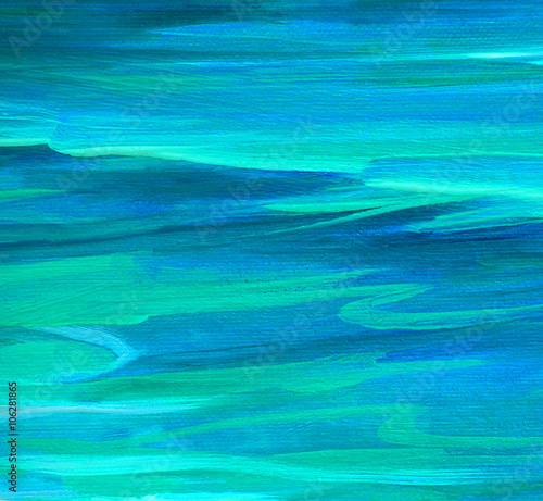 sea turquoise wave oil painting on canvas