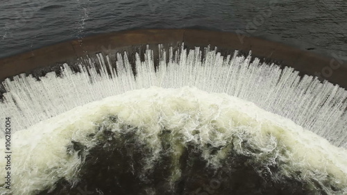 Discover the breathtaking man made dam on Pisayambo Lagoon,nestled within the stunning Llanganates National Park in Ecuador,offering a mesmerizing blend of natural beauty and human ingenuity. photo