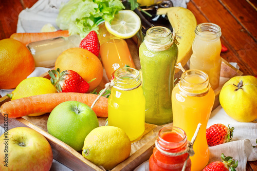 Refreshing drinks - healthy drinks  juice and smoothie 