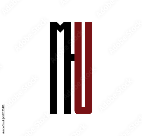 MU initial logo red and black