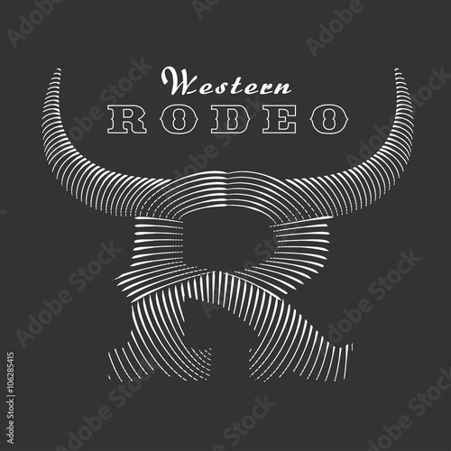 Rodeo vector logo template