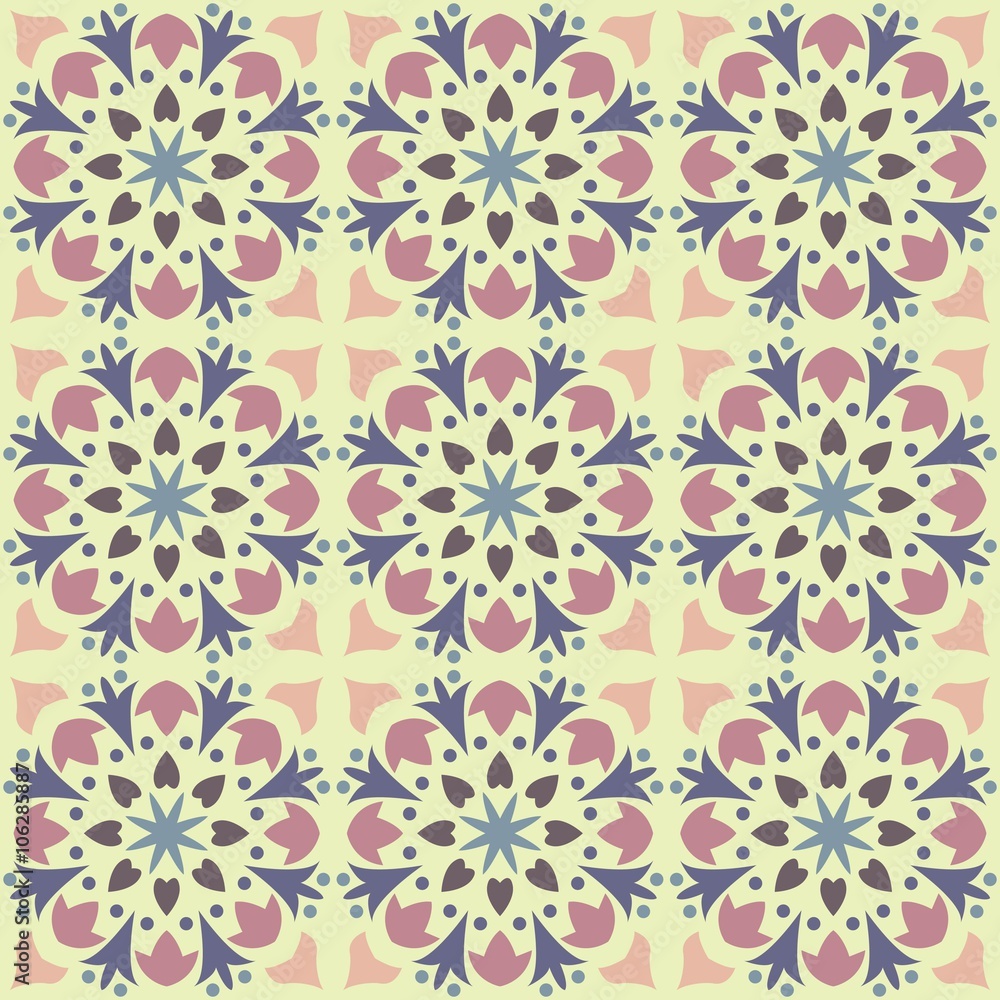 Vector tile seamless pattern background.