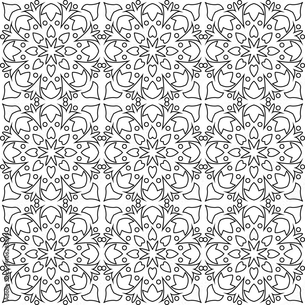 Black and white vector seamless pattern background. Black and white vector seamless pattern background.