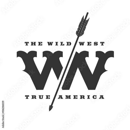 The Wild West concept vector logo template