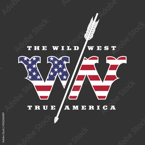 The Wild West concept vector logo template