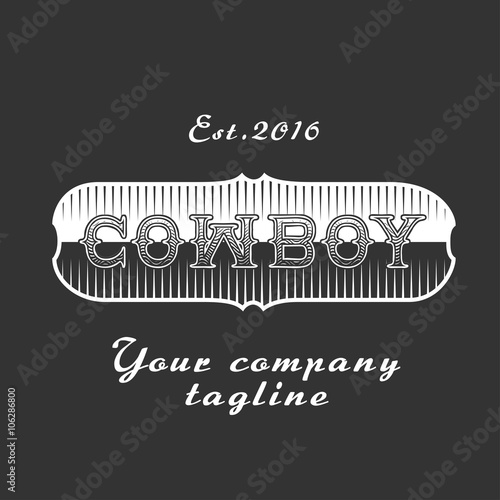 Cowboy vector template logo