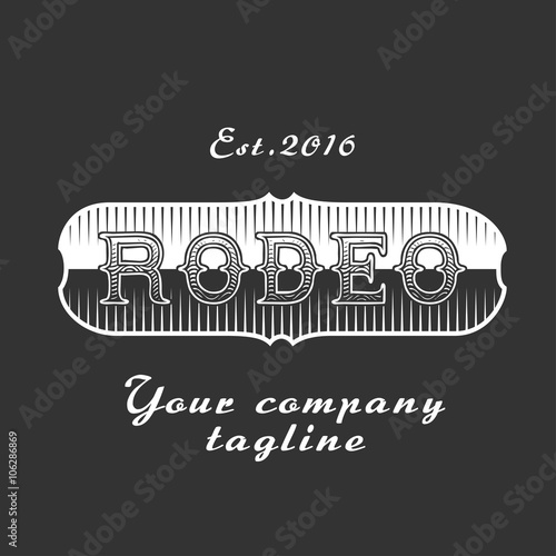 American rodeo vector sign