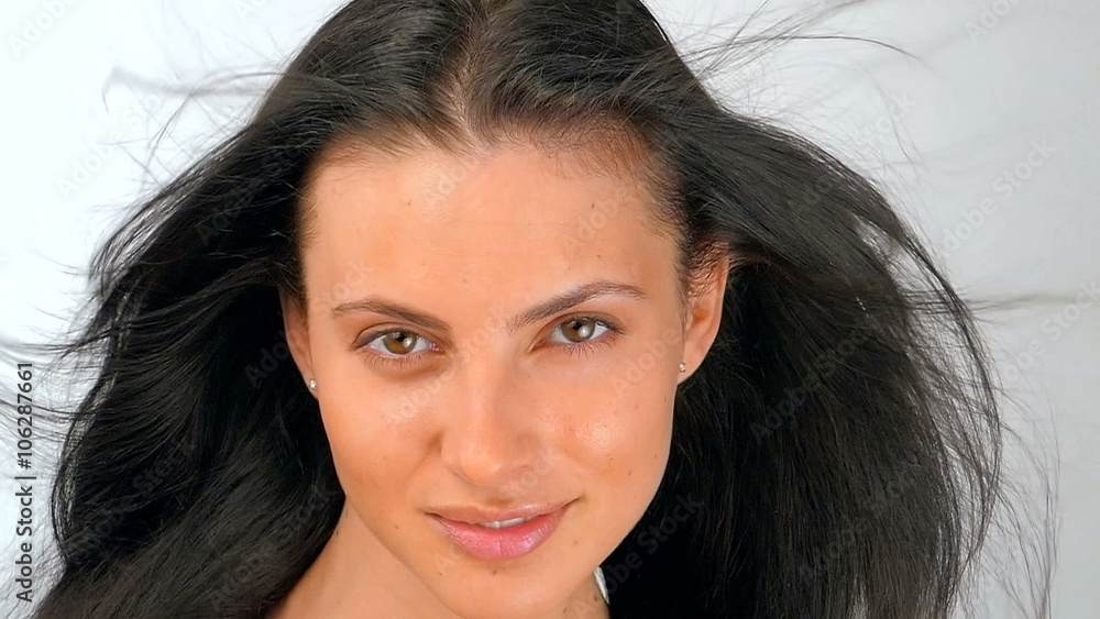 Beautiful sexy young girl flirts , slow motion Beautiful sexy young girl flirts , slow motion