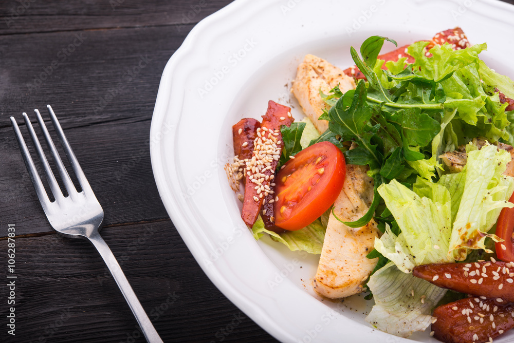 Caesar salad with grilled chicken Caesar salad with grilled chicken
